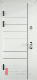 Стальная дверь Входная дверь белая в квартиру МДФ №11 с отделкой МДФ ПВХ